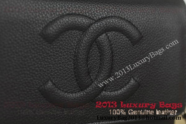 Chanel A48654 Black Original Grainy Leather mini Flap Bag