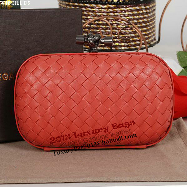 Bottega Veneta Intrecciato Sheepskin Impero Ayers Knot Clutch 11308 Light Red Bottega Veneta Intrecciato Sheepskin Impero Ayers Knot Clutch 11308 Light Red