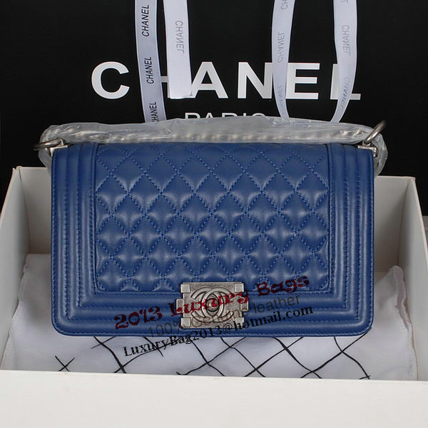 Boy Chanel Flap Shoulder Bag in Sheepskin Leather A58500 RoyalBlue Boy Chanel Flap Shoulder Bag in Sheepskin Leather A58500 RoyalBlue