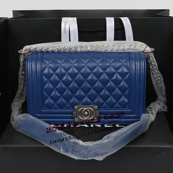Boy Chanel Flap Shoulder Bag in Sheepskin Leather A58500 RoyalBlue Boy Chanel Flap Shoulder Bag in Sheepskin Leather A58500 RoyalBlue