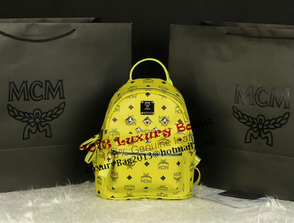 MCM Stark Backpack Medium in Calf Leather 8003 Lemon MCM Stark Backpack Medium in Calf Leather 8003 Lemon