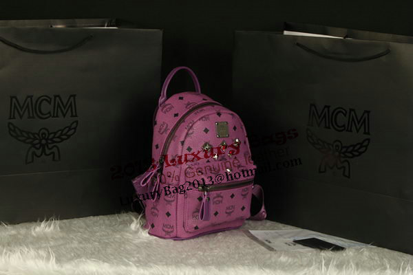 MCM Stark Backpack Medium in Calf Leather 8003 Purple