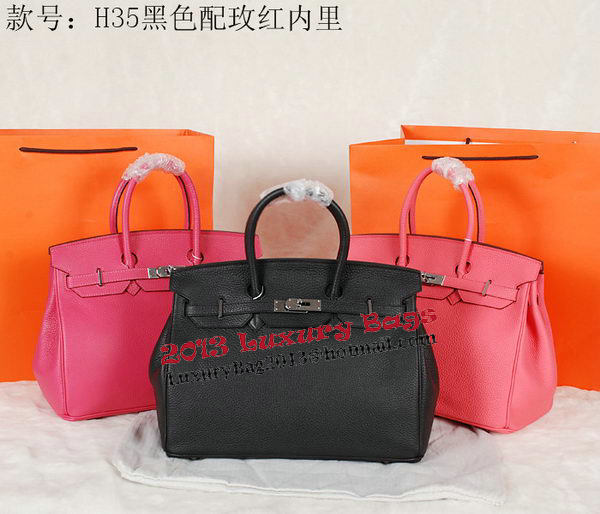 Hermes Birkin 35CM Tote Bag Rose Original Grainy Leather H35 Silver Hermes Birkin 35CM Tote Bag Rose Original Grainy Leather H35 Silver