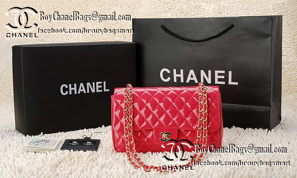 Chanel Classic Flap Bag 2.55 Series Patent Leather CHA1112 Peach Chanel Classic Flap Bag 2.55 Series Patent Leather CHA1112 Peach