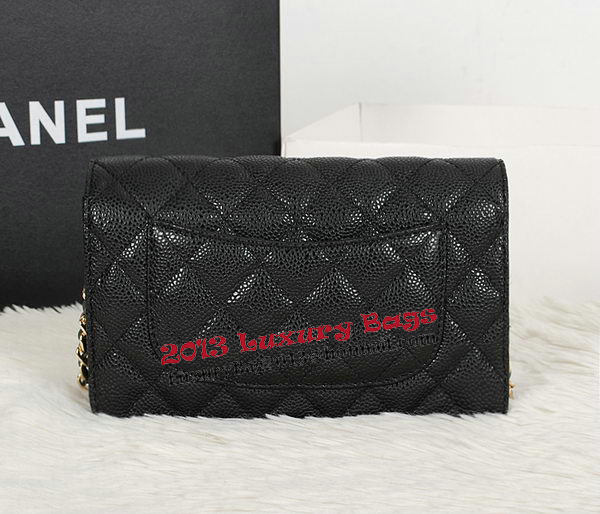 Chanel CHA33814 Original Cannage Leather mini Flap Bag Black