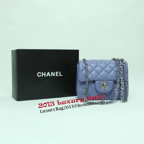Chanel mini Classic Flap Bag Lavender Leather 1115 Silver Chain Chanel mini Classic Flap Bag Lavender Leather 1115 Silver Chain