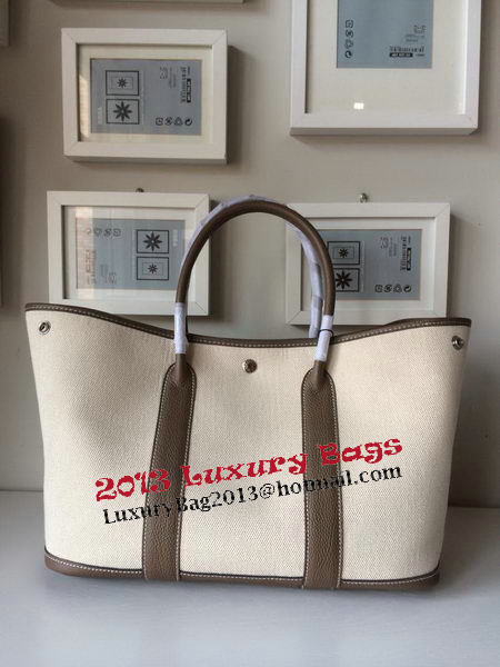 Hermes Garden Party 36CM Bag Canvas Leather H11M Grey Hermes Garden Party 36CM Bag Canvas Leather H11M Grey