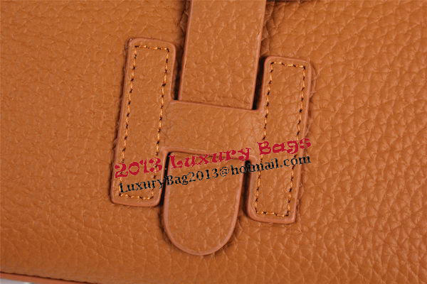 Hermes Jige Clutch Bag Calfskin Leather HQ8059 Wheat