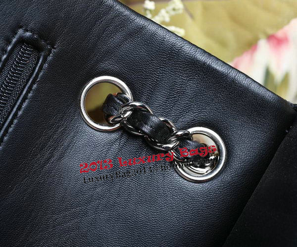 Chanel 2.55 Series Bag Original Black Sheepskin CHA1112 Silver Chanel 2.55 Series Bag Original Black Sheepskin CHA1112 Silver