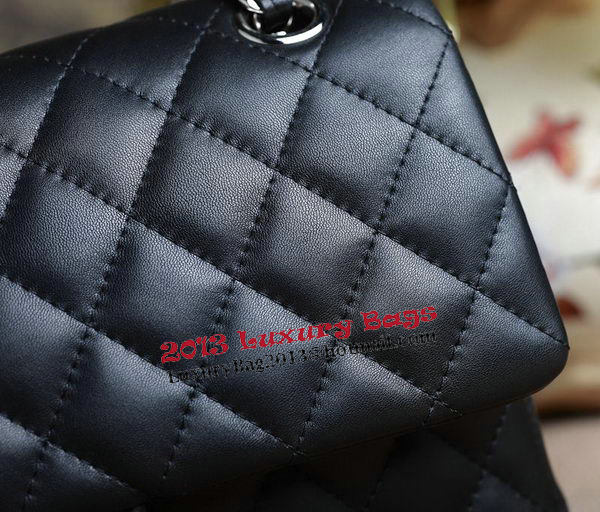 Chanel 2.55 Series Bag Original Black Sheepskin CHA1112 Silver Chanel 2.55 Series Bag Original Black Sheepskin CHA1112 Silver