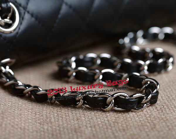 Chanel 2.55 Series Bag Original Black Sheepskin CHA1112 Silver Chanel 2.55 Series Bag Original Black Sheepskin CHA1112 Silver