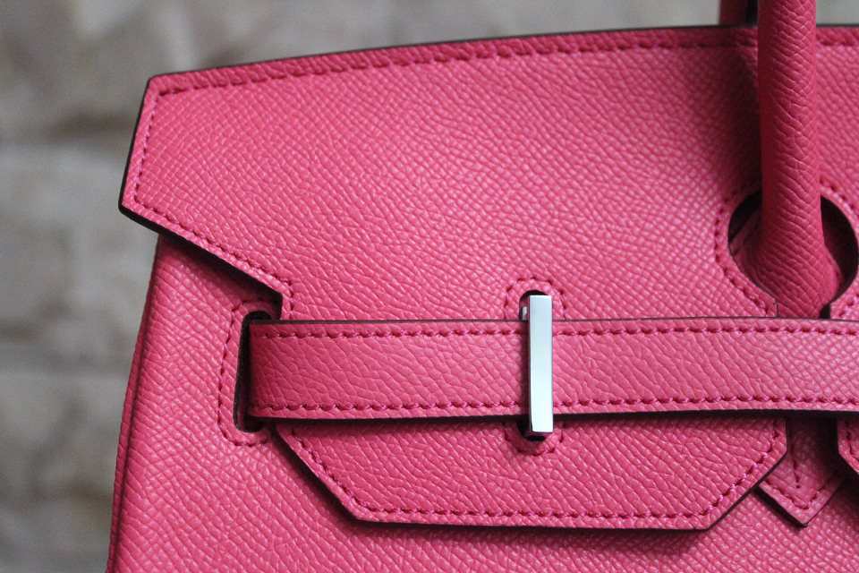 Hermes Birkin 35CM Tote Bag Rose Clemence Leather H6089 Gold/Silver Hermes Birkin 35CM Tote Bag Rose Clemence Leather H6089 Gold/Silver