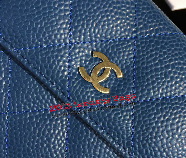 Chanel Matelasse Bi-Fold Wallet Cannage Patterns A48980 Blue Chanel Matelasse Bi-Fold Wallet Cannage Patterns A48980 Blue