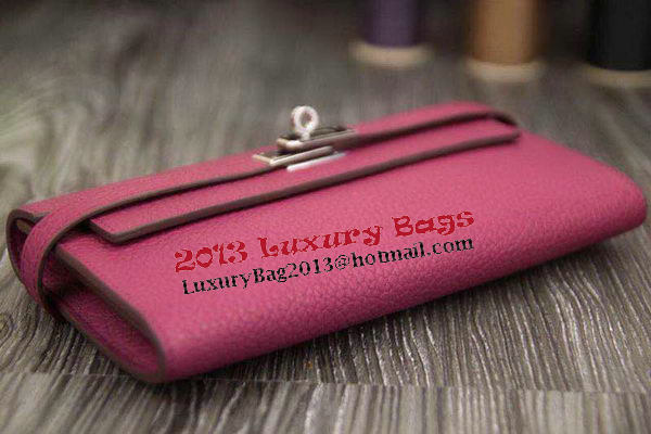 Hermes Kelly Wallet Togo Leather Bi-Fold Purse HA708W Peach