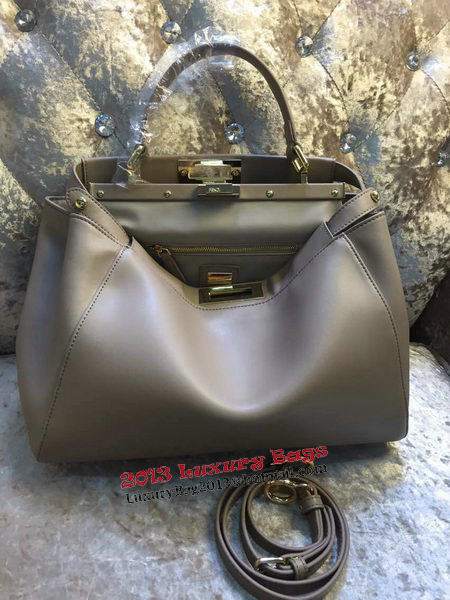 Fendi Peekaboo Bag Calfskin Leather 30340 Grey