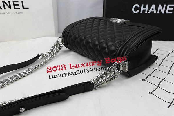 Boy Chanel Flap Bag Original Calfskin Leather A67025 Black Boy Chanel Flap Bag Original Calfskin Leather A67025 Black