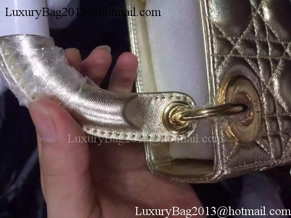 Dior mini Lady Dior Bag Sheepskin Leather CD5500 Gold
