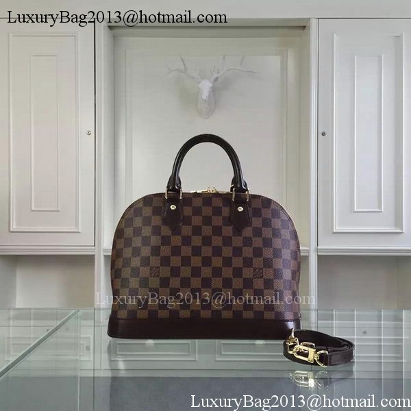Louis Vuitton Damier Ebene Canvas ALMA MM Bag N41247
