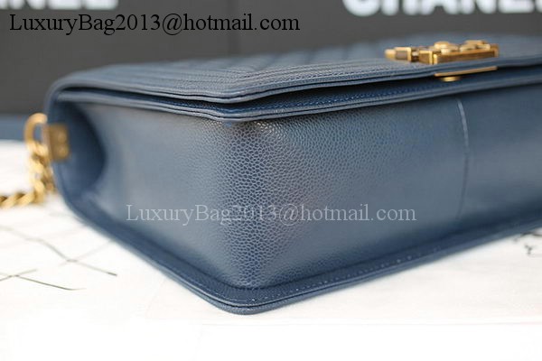 Boy Chanel Flap Shoulder Bag Original Cannage Pattern A67087 Royal