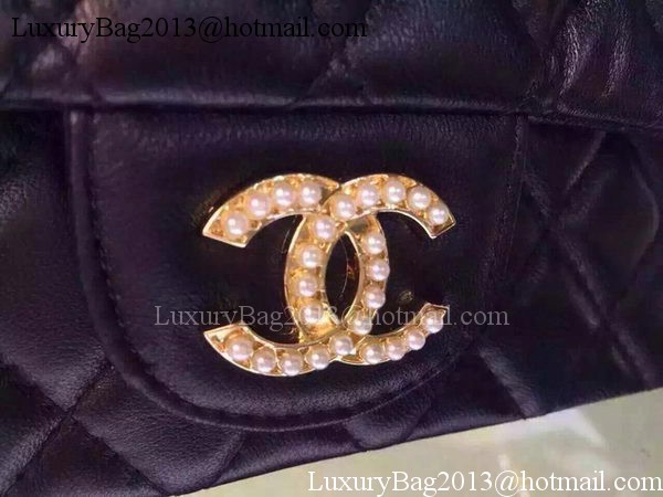 Chanel 2.55 Series Flap Bag Black Sheepskin Leather A5016 Black Chanel 2.55 Series Flap Bag Black Sheepskin Leather A5016 Black