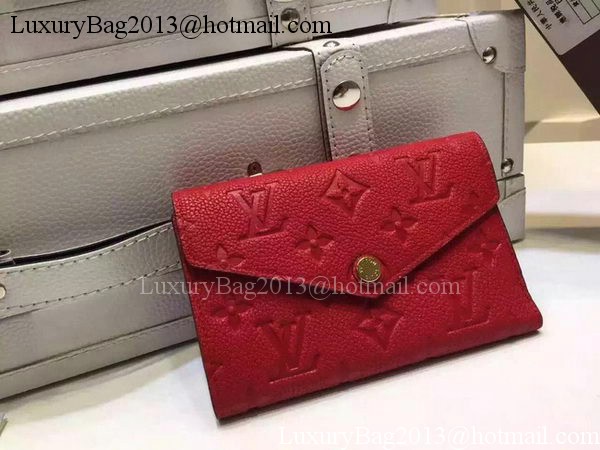 Louis Vuitton Monogram Empreinte SARAH WALLET M61184 Red Louis Vuitton Monogram Empreinte SARAH WALLET M61184 Red