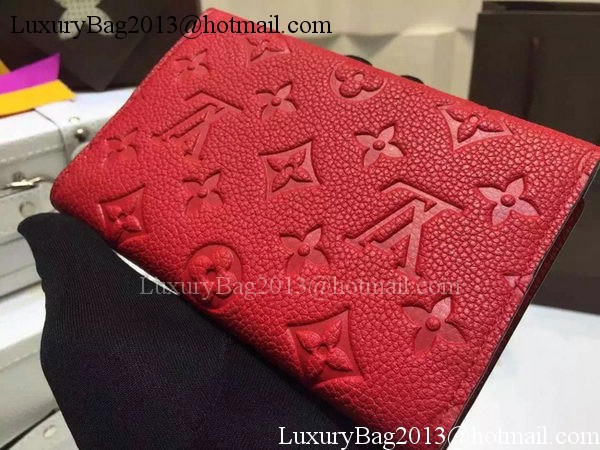 Louis Vuitton Monogram Empreinte SARAH WALLET M61184 Red Louis Vuitton Monogram Empreinte SARAH WALLET M61184 Red