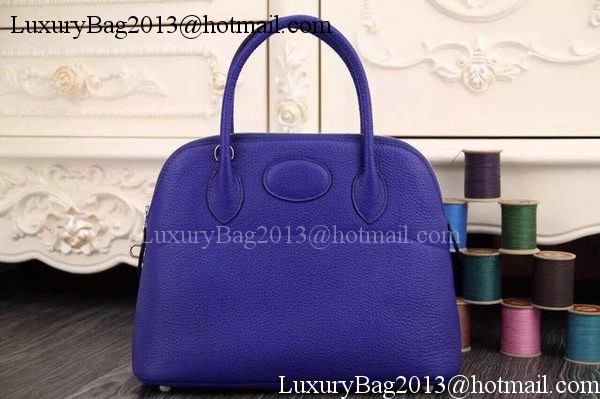 Hermes Bolide 37CM Calfskin Leather Tote Bag B1004 Royal Hermes Bolide 37CM Calfskin Leather Tote Bag B1004 Royal