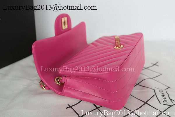 Chanel Classic MINI Flap Bag Chevron Sheepskin Leather A1119 Rose Chanel Classic MINI Flap Bag Chevron Sheepskin Leather A1119 Rose