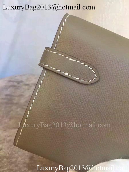 Hermes Kelly Wallet Epsom Leather H009 Grey