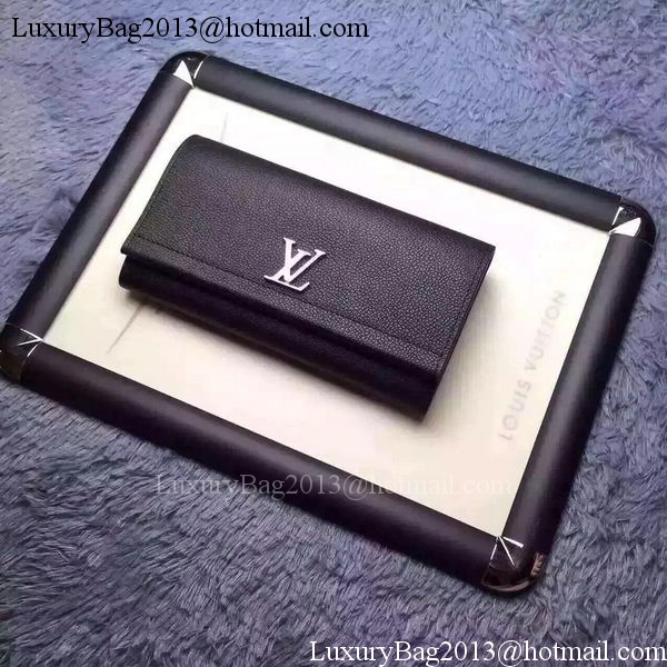 Louis Vuitton LOCKME II Wallet M62350 Black Louis Vuitton LOCKME II Wallet M62350 Black