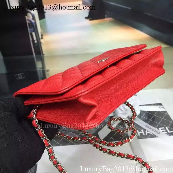 Chanel mini Flap Bag Cannage Pattern A8373 Red
