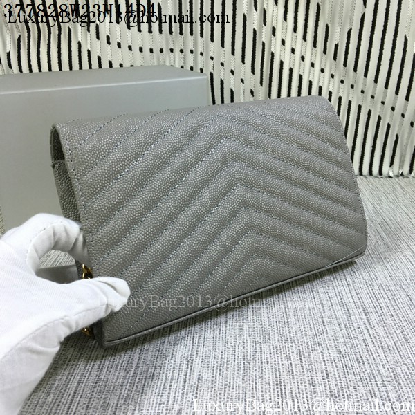 YSL Classic Monogramme Flap Bag Cannage Pattern Y377828L Grey YSL Classic Monogramme Flap Bag Cannage Pattern Y377828L Grey