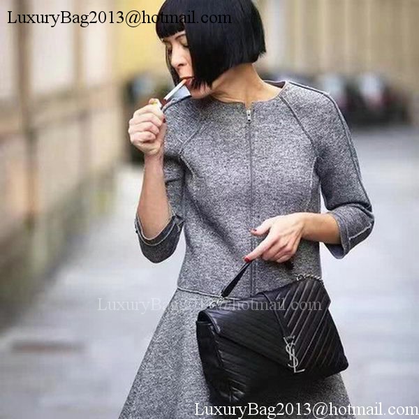 YSL Classic Monogramme Flap Bag Calfskin Leather Y22369 Black YSL Classic Monogramme Flap Bag Calfskin Leather Y22369 Black