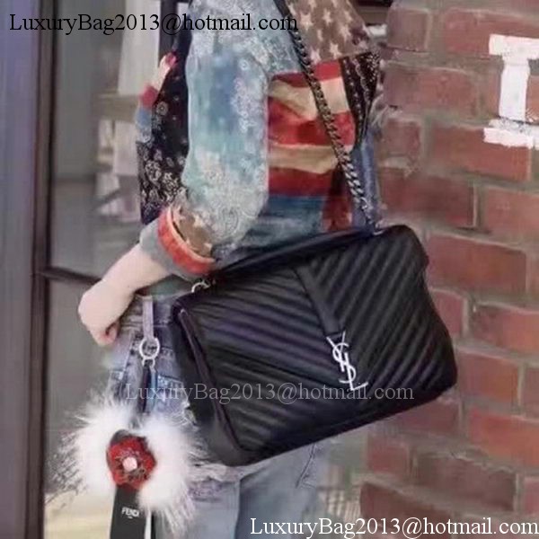 YSL Classic Monogramme Flap Bag Calfskin Leather Y22369 Black YSL Classic Monogramme Flap Bag Calfskin Leather Y22369 Black