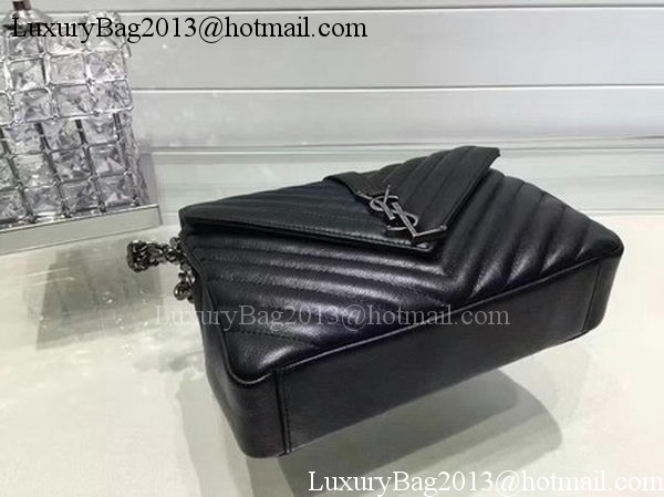 YSL Classic Monogramme Flap Bag Calfskin Leather Y22369 Black YSL Classic Monogramme Flap Bag Calfskin Leather Y22369 Black