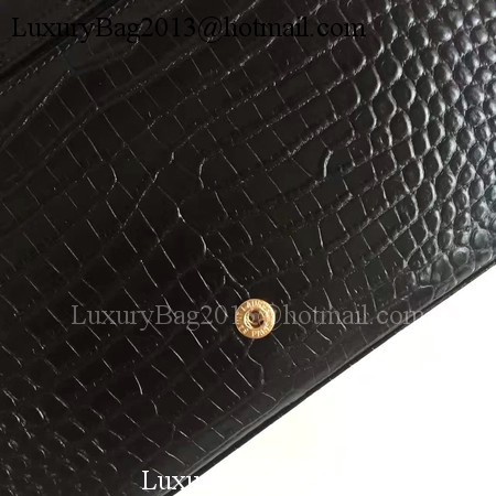 Saint Laurent mini Croco Leather Cross-body Shoulder Bag 360458 Black Saint Laurent mini Croco Leather Cross-body Shoulder Bag 360458 Black
