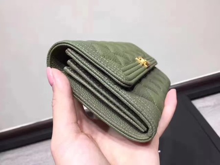 Chanel Boy Matelasse Long Wallet Cannage Pattern CHA5263 Green Chanel Boy Matelasse Long Wallet Cannage Pattern CHA5263 Green