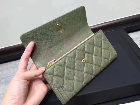 Chanel Boy Matelasse Long Wallet Cannage Pattern CHA5263 Green Chanel Boy Matelasse Long Wallet Cannage Pattern CHA5263 Green