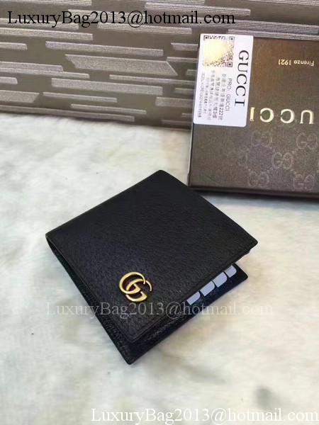 Gucci Calfskin Leather Bi-fold Wallet 308726 Black Gucci Calfskin Leather Bi-fold Wallet 308726 Black