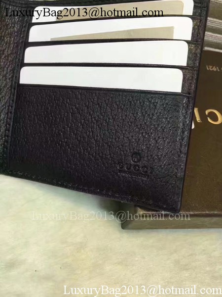 Gucci Calfskin Leather Bi-fold Wallet 308726 Black Gucci Calfskin Leather Bi-fold Wallet 308726 Black