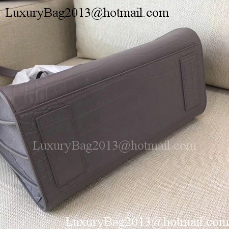 Yves Saint Laurent Classic Sac De Jour Bag Croco Leather Y398709 Grey Yves Saint Laurent Classic Sac De Jour Bag Croco Leather Y398709 Grey