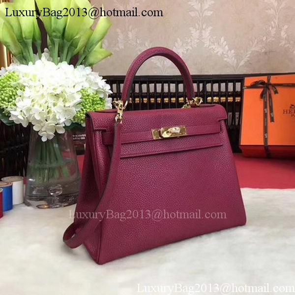Hermes Kelly 32cm Shoulder Bag TOGO Leather KY32 Wine Hermes Kelly 32cm Shoulder Bag TOGO Leather KY32 Wine