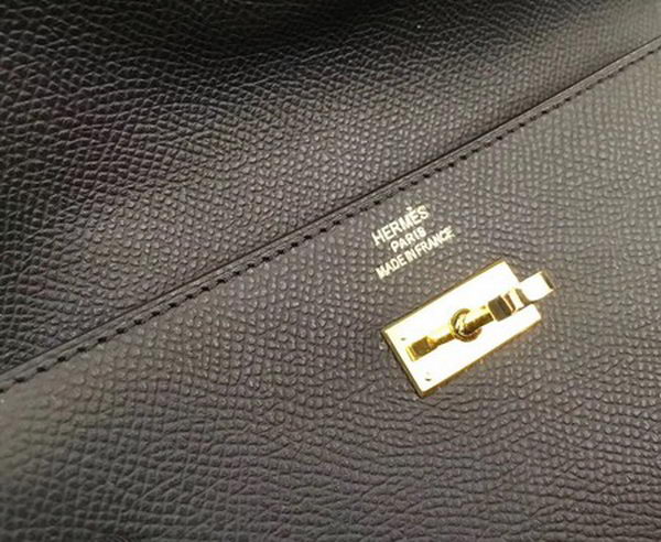 Hermes Kelly Epsom Leather Wallet H4086 Black Hermes Kelly Epsom Leather Wallet H4086 Black