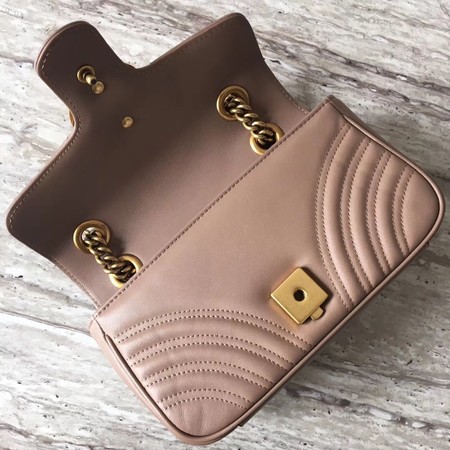 Gucci GG Marmont matelasse Mini Bag 446744 Apricot