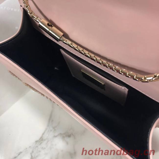BVLGARI mini Shoulder Bag Calfskin Leather BG22889 pink