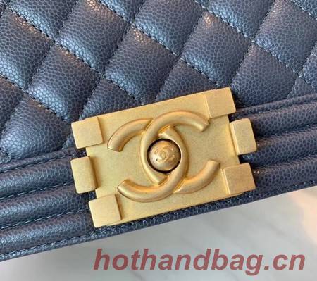 Boy Chanel Flap Shoulder Bag Leather A67085 blue