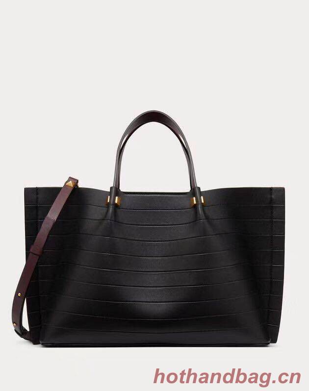 VALENTINO Origianl Leather Bag Bar Embossing V0099F Black VALENTINO Origianl Leather Bag Bar Embossing V0099F Black