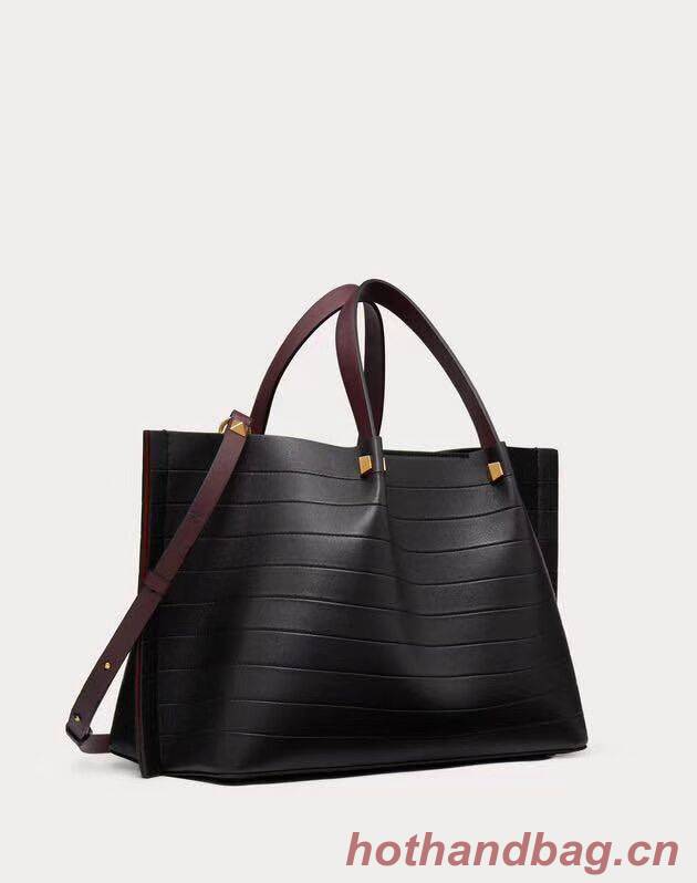 VALENTINO Origianl Leather Bag Bar Embossing V0099F Black VALENTINO Origianl Leather Bag Bar Embossing V0099F Black