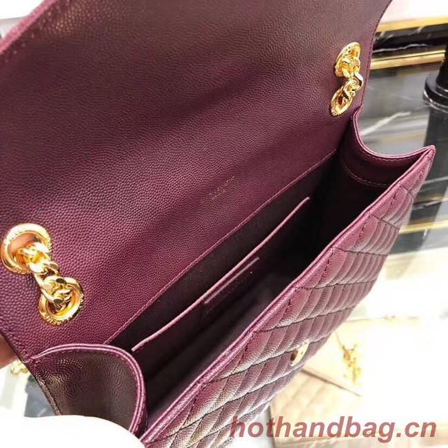 SAINT LAURENT Medium satchel 487206 Burgundy