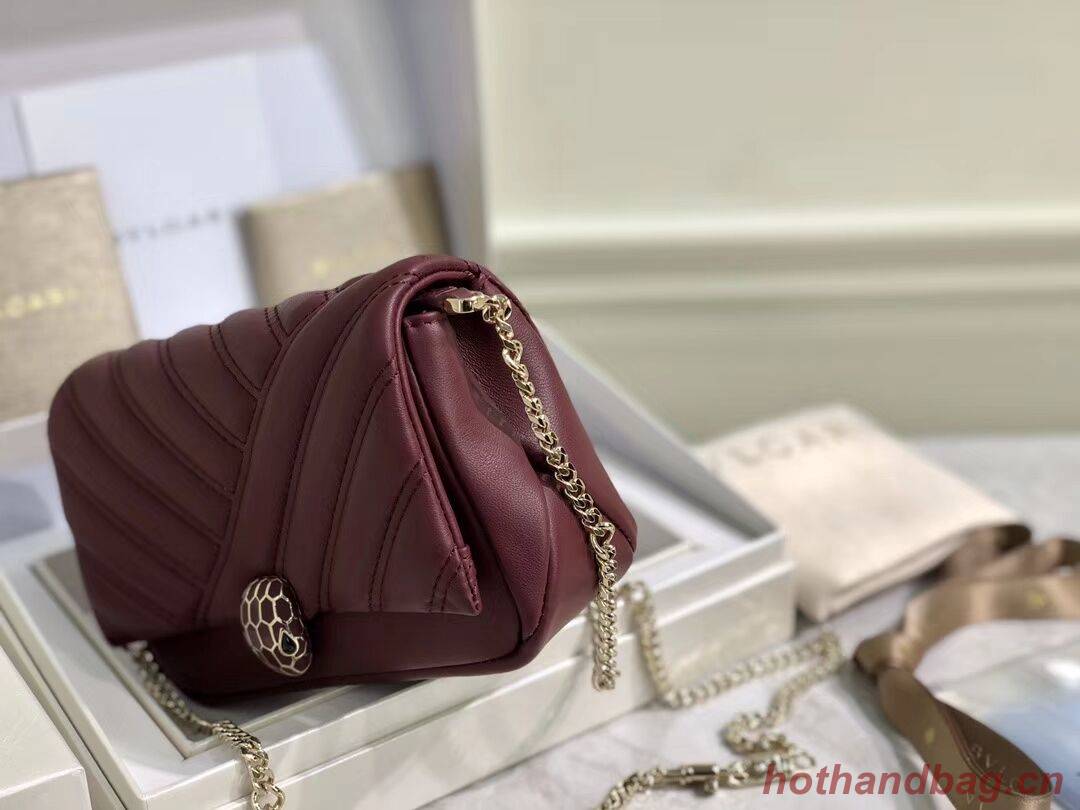 BVLGARI Shoulder Bag Calfskin Leather B288760 Burgundy BVLGARI Shoulder Bag Calfskin Leather B288760 Burgundy